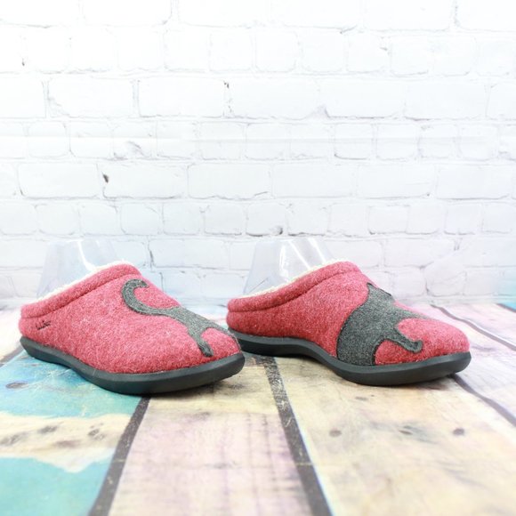 LL BEAN Daybreak Scuff Cat Motif Slippers Size 7 M - Picture 4 of 9